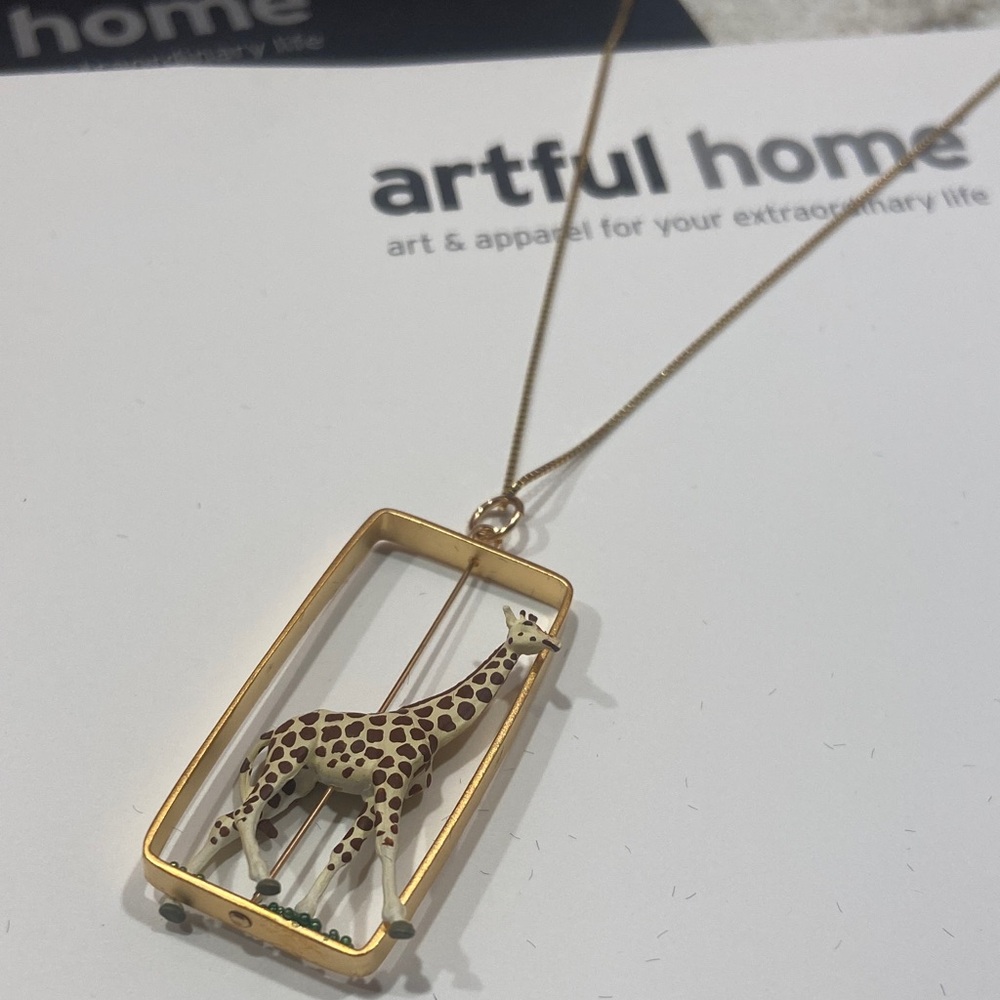 Kristin Lora Giraffe Earrings & Necklace NWT